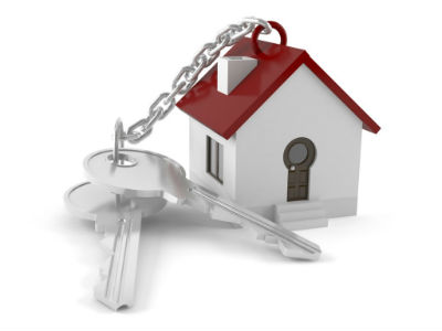 House and keys keyring